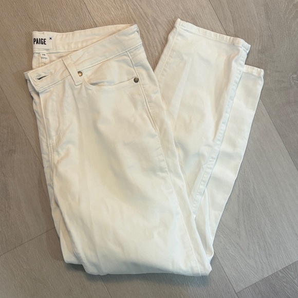 PAIGE Women's White Skinny Jeans